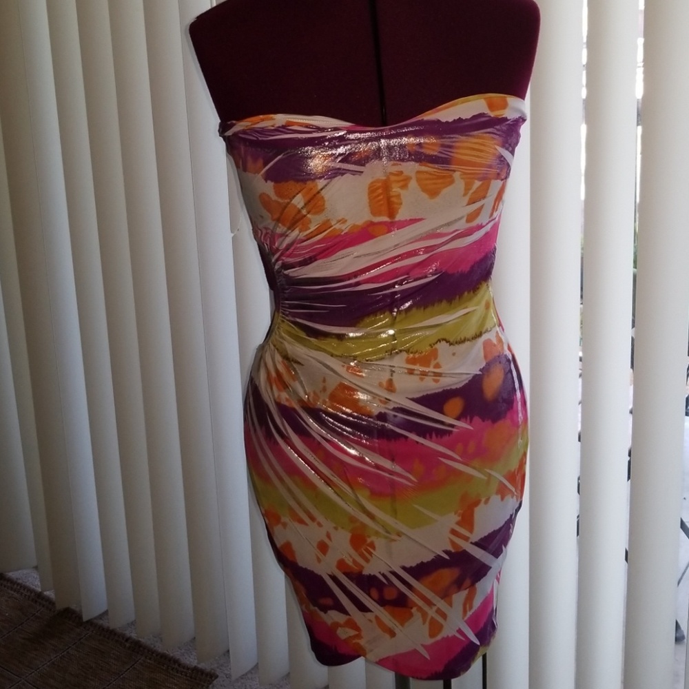 Multi color tube dress